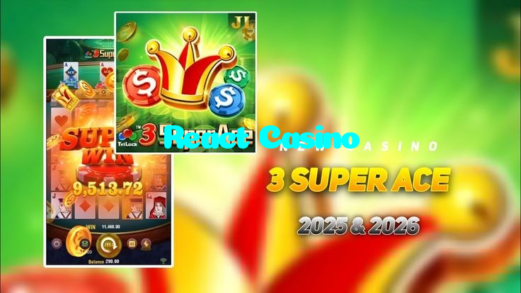 React Casino casino presented on mobile device in Pakistan with slots and live games